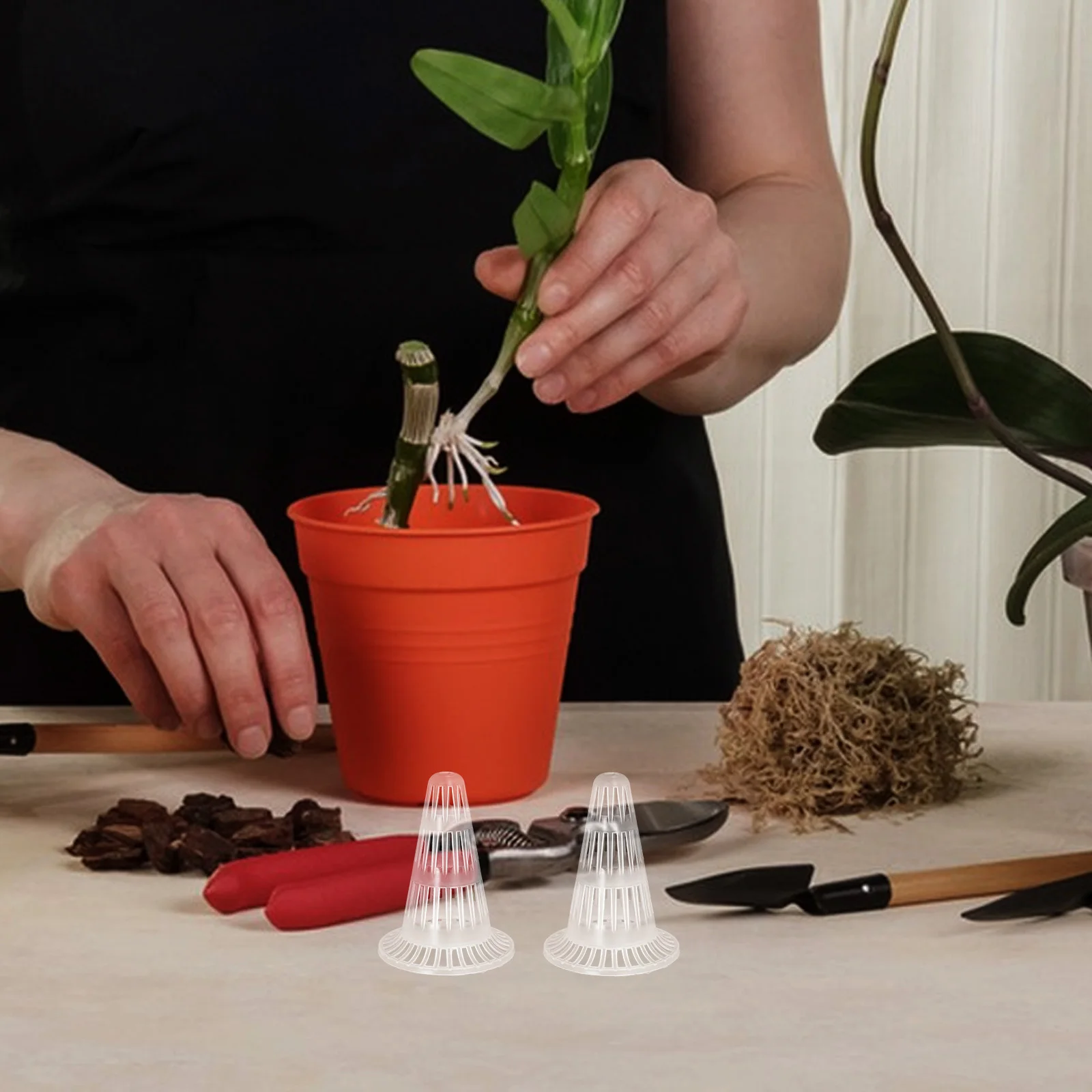 

10Pcs Planter Hole Mesh Mat Antiwear PP Bonsai Bottom Mats Good Drainage Effect Flowerpot Pads Practical Gardening Tool