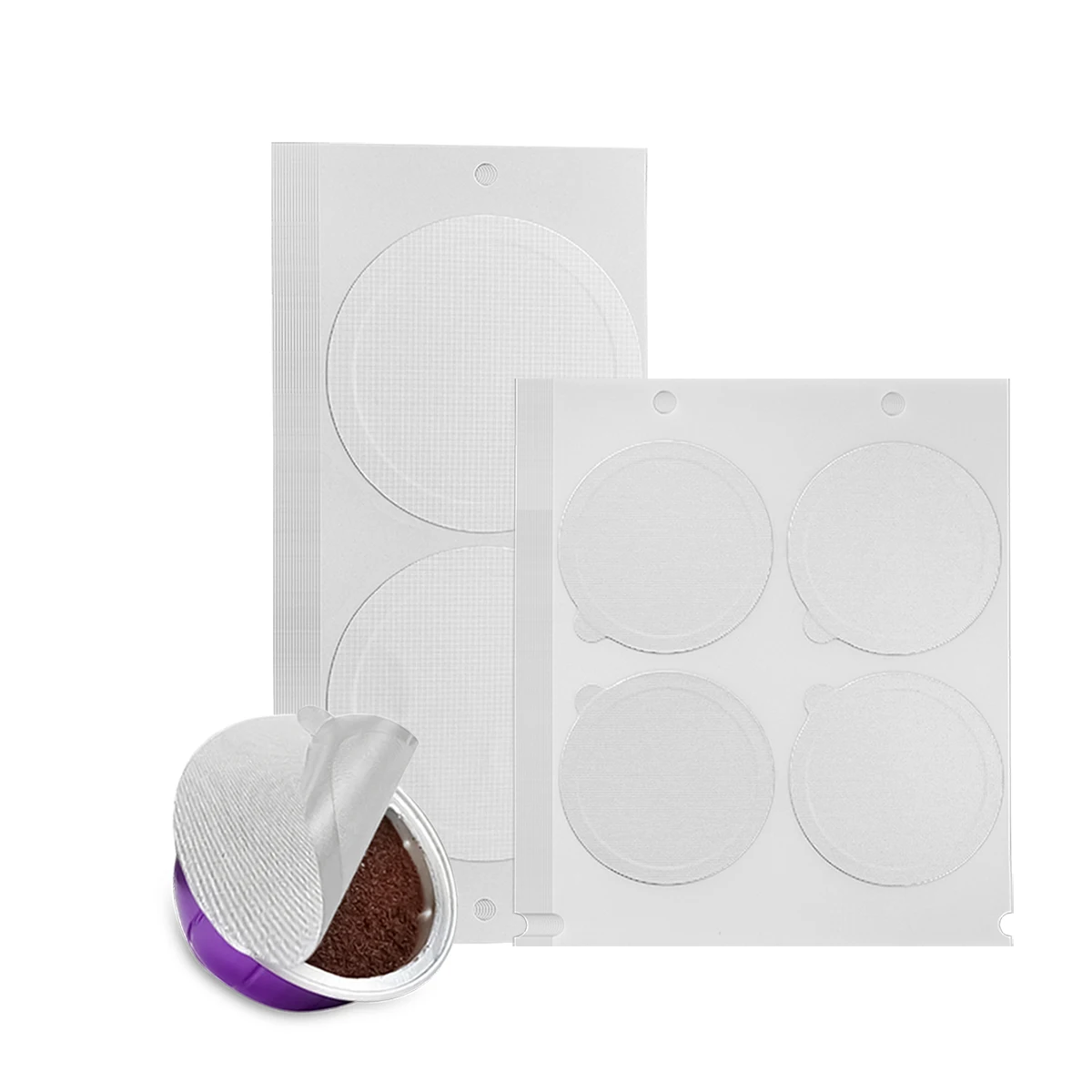 37/45/53.5/59/62MM Aluminum Foils Lids to Reuse Coffee Pods Compatible With Different Sizes Of Coffee Capsules