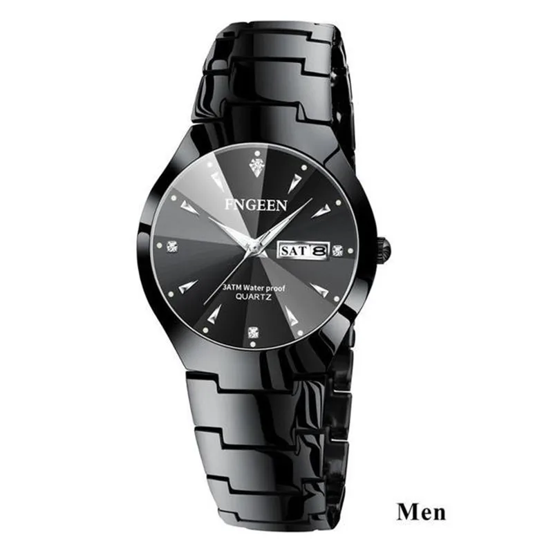 

FNGEEN 5808 Fashion Couple Watch Waterproof Niche Stainless Steel Strap Luxury Men and Women Couple Quartz Watch