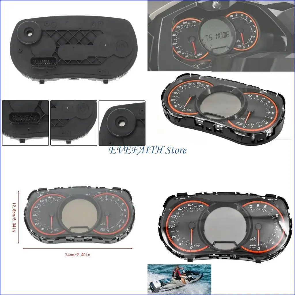 124B High Resolution LCD Display Speedometer For Sea Doo WAKE Models With Waterproof Design 278003374 278003376 278003216