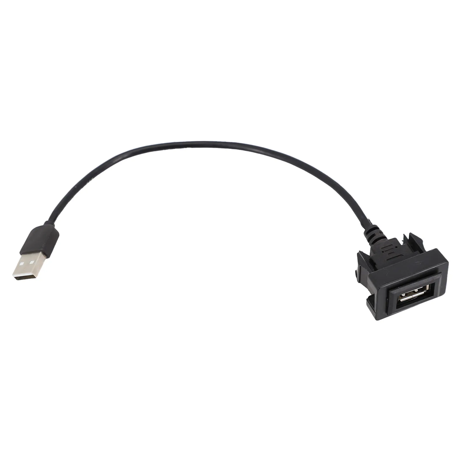 Car USB Socket Panel Extension Cable Adapter with Flush Mount for Toyota For Vios Featuring Practical and ABS Material