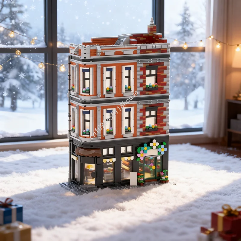 

2452pcs MOC Bakery Flower Shop Modulared Model Building Blocks Construction Toys Idea Christmas Gift Education Brick Birthday