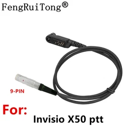 Radio Cable lemo 9pin for Invisio X50 ptt for PD600 PD662 PD665 PD680 PD682 PD685 X1p X1e radio Invisio X50 Cable