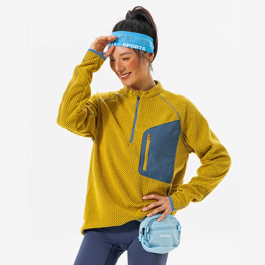 

Men Women Autumn Winter Outdoor Sport Fashion Long Sleeve Thicken Warm T-shirt Unisex T Shirts Wavy Striped Velvet Tshirt