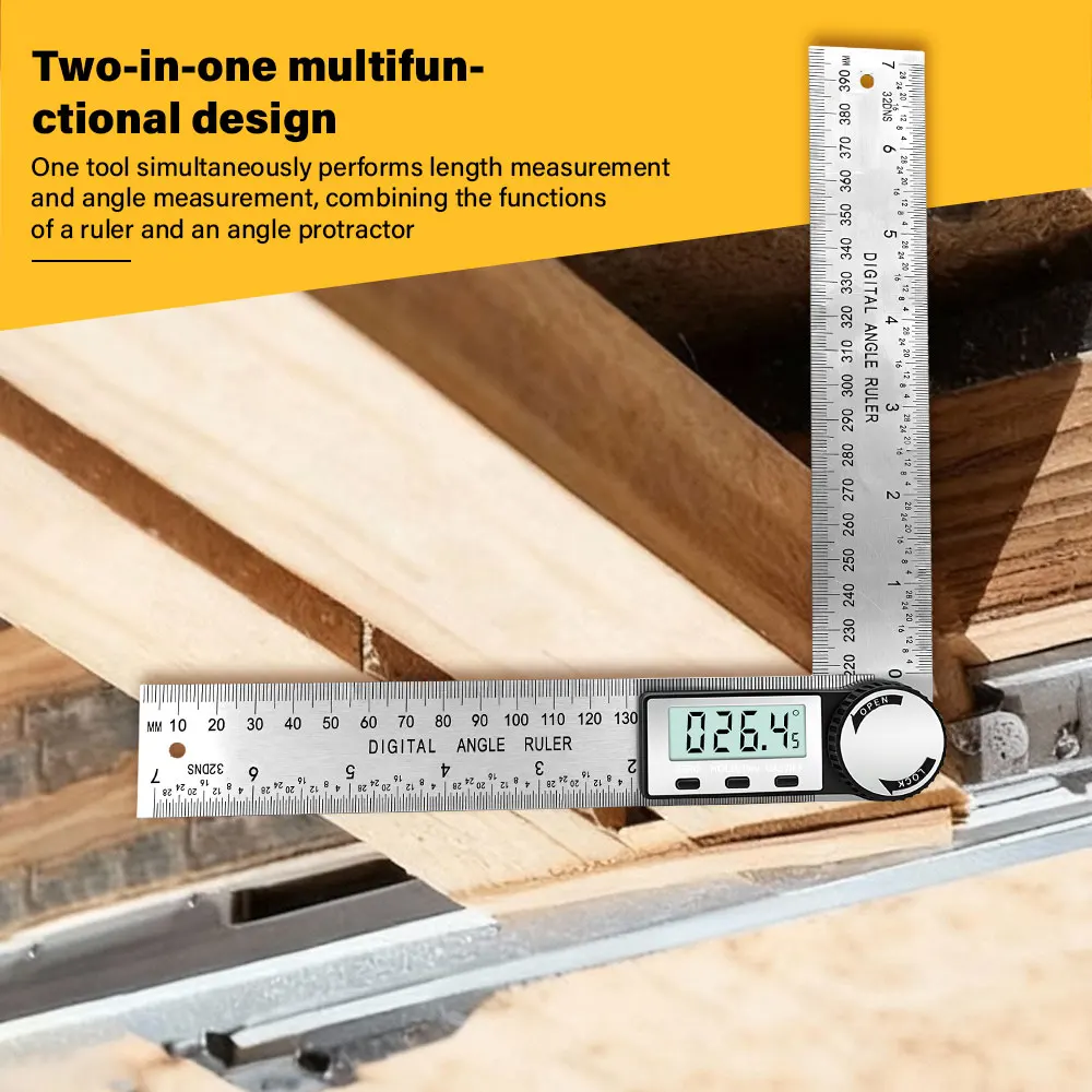 Goniometer Electronic Protractor Digital Gauge Angle Measurement Tool Multi Angle Ruler Woodworking Tools Meter Angle Finder 360