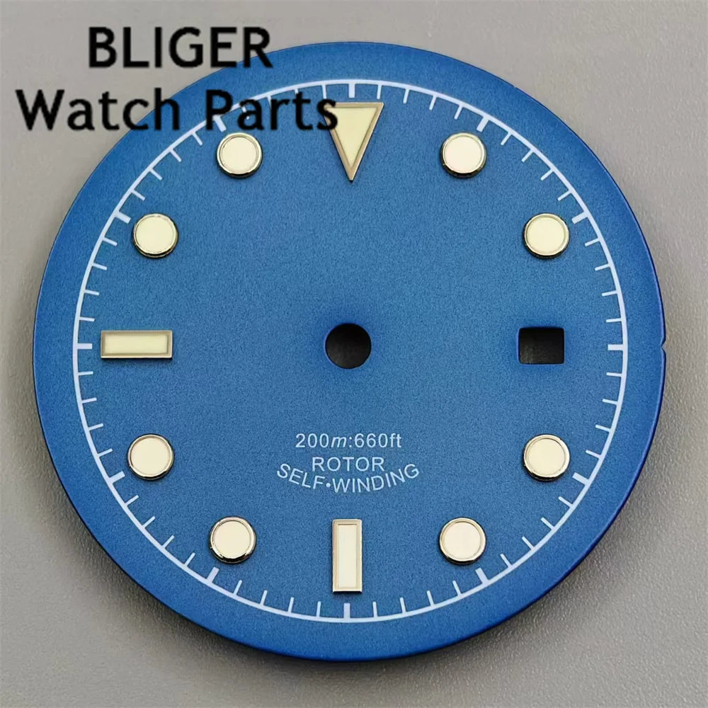 BLIGER 33.4mm Black Blue Green Sterile Dial Luminous Fit NH35 NH36 ETA2824 2836 Miyota8215 821A Mingzhu DG2813 PT5000 movement - Image 4