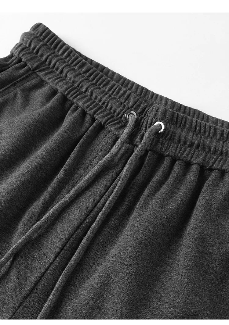 KW7523321 Women's Wide Leg Cotton Blend Pants Drawstring Elastic Waist Trousers with Side Pockets