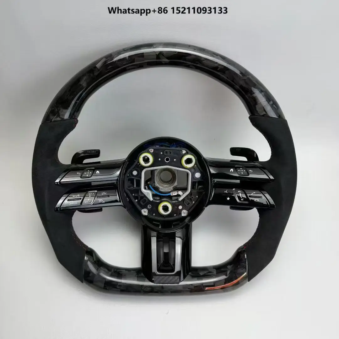 Customized Carbon Fiber Leather Steering Wheel for  E Class W205C63 W213 E63 GLCW463 AMG 809 Sports Design Style