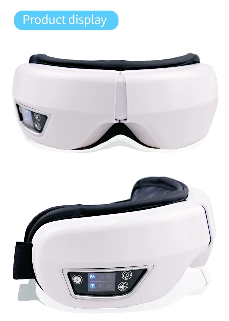 Smart Foldable Eye Massager Rechargeable Bluetooth Eye Mask Vibration Massage Relieve Fatigue Portable Eye Relax Care Device
