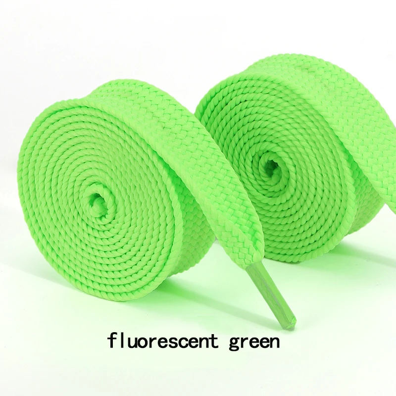 Neuer Stil, 2,2 cm breit, flache Polyester-Schnürsenkel, einfarbig, hochwertige, hochästhetische Schuhschnüre für Mädchen – Detail 16
