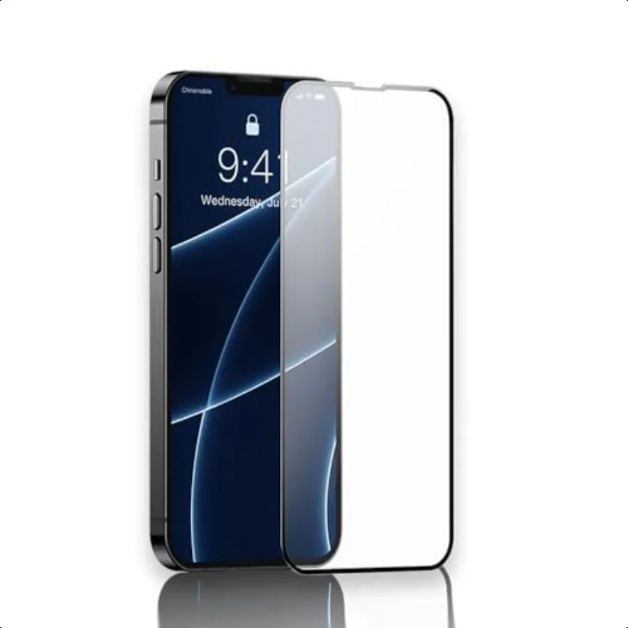 Proteggi schermo pieghevole in vetro temperato Fenzer per iPhone 16 Pro [6,3 pollici] Pellicola in vetro temperato amichevole 9H Hardn HD