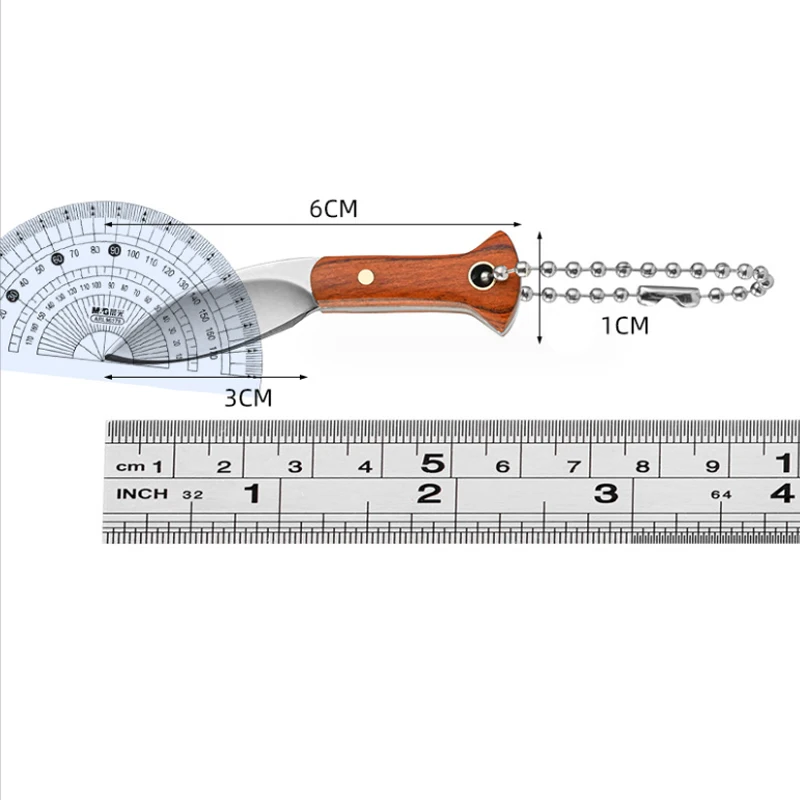 Mini cuchillo de cocina portátil multifunción para exteriores, herramientas de supervivencia EDC, llavero de autodefensa de acero inoxidable,