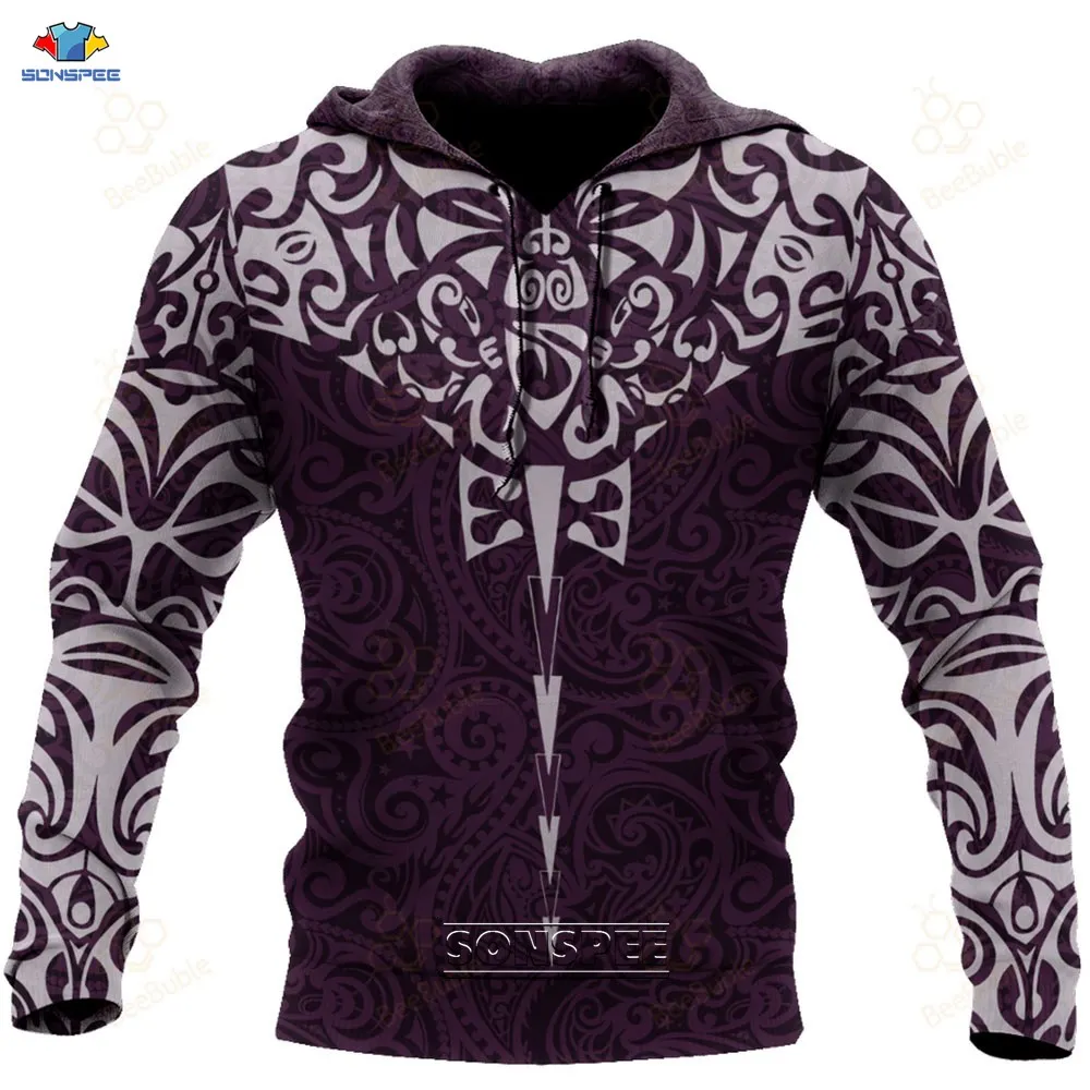 SONSPEE 3D Printed Hoodies Men Viking Hooded Sweatshirts Pullover Oversized Male Hoody Autumn Clothing Tops Fall Loose Vintage