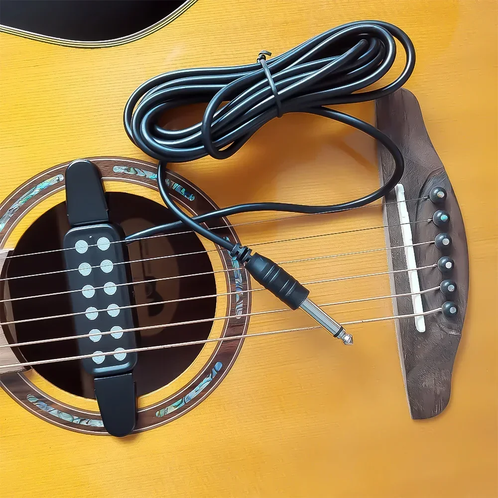 Pastilla de guitarra acústica clásica profesional, amplificador transductor, pastilla de guitarra con orificio de sonido, pastilla de instrumentos musicales para guitarra