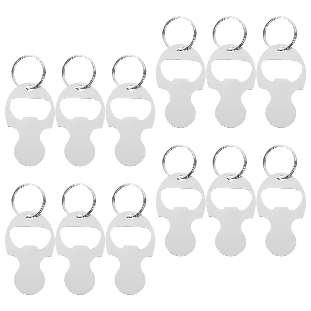 12 Pcs Trolley Cart Token Accessory Shopping Keyrings Portable Tokens Keychain Silver Hanging