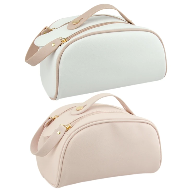 

PU Leather Toiletry Bag Handheld Cosmetic Makeup Bag Travel Cosmetic Bag