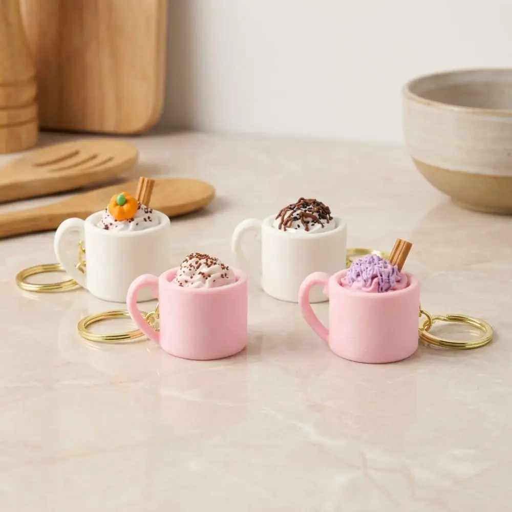 3D Printed Artificial Sundae Mug Clicker Coffee Cup Mug Shaped Mini Cup Fidget Pendant Mechanical Click Click Sound