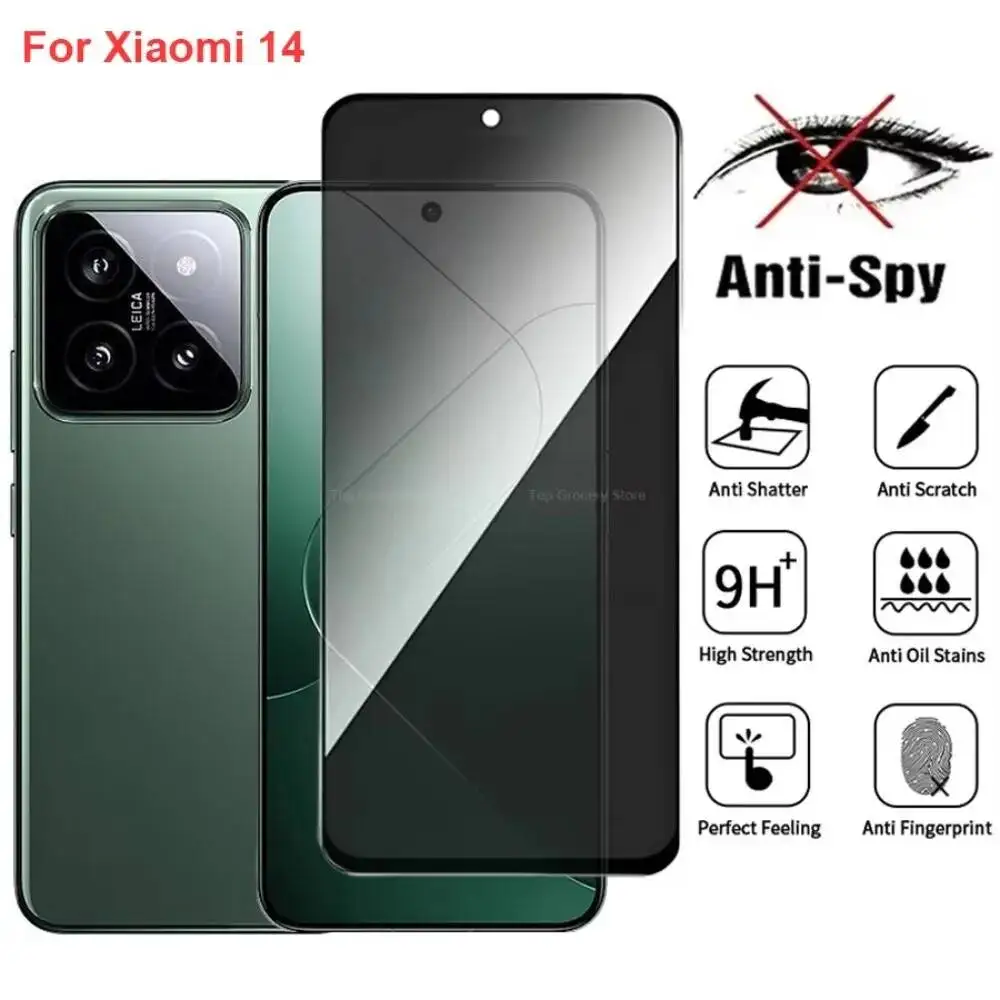 

For Xiaomi 14 Anti Spy Privacy Tempered Glass Protector Compatible For Xiaomi14 Full Cover Screen Phone Film