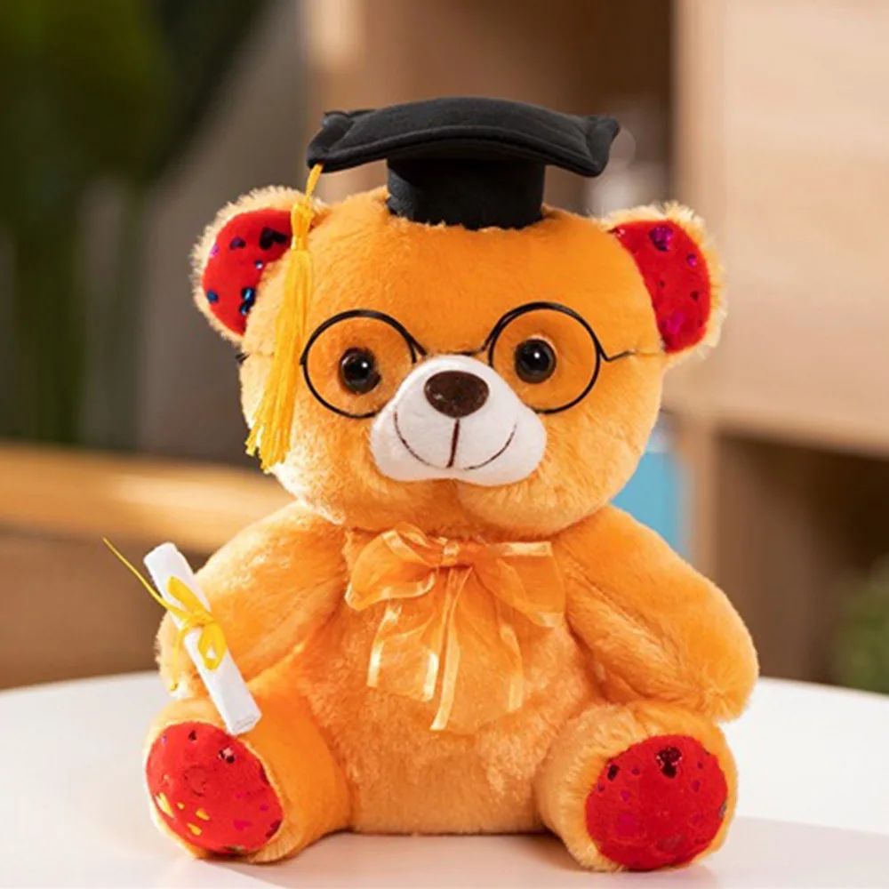 22CM Creative Soft Graduation Bear Cartoon DIY Animal Cute Graduate Dolls Graduation