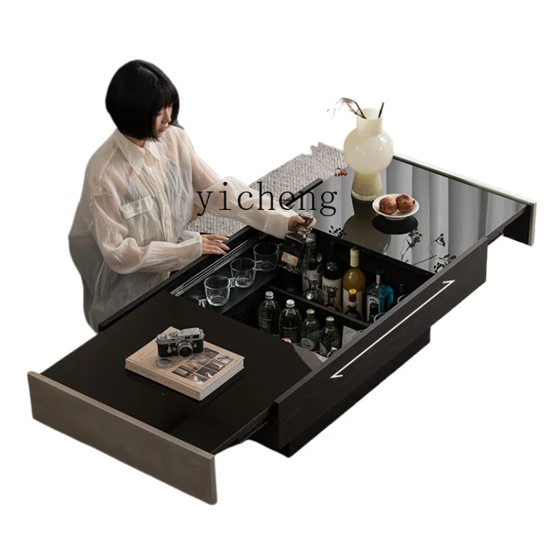 Tqh Simple Coffee Table Living Room Home Tea Table Light Luxury Modern Scalable Storage Organizer Tea Table