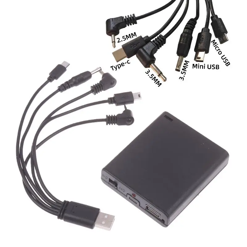 1Pcs 2.5mm Plug Password Electronic Lock Emergency Spare Battery Box Accessories 6V Safe Universal External Power Box