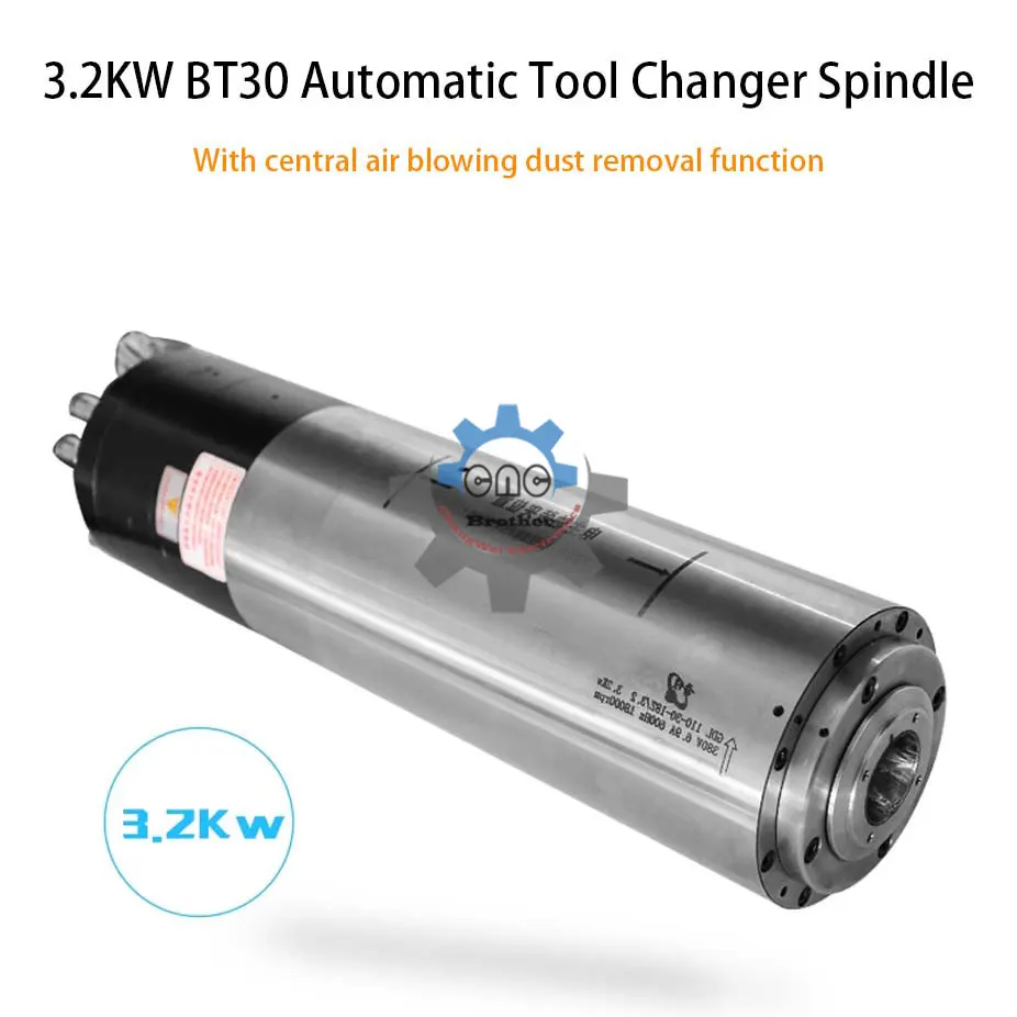 BT30 ATC spindle water-cooled spindle motor central dust removal air blower 3.2kw 18000rpm CNC spindle 380V 110mm