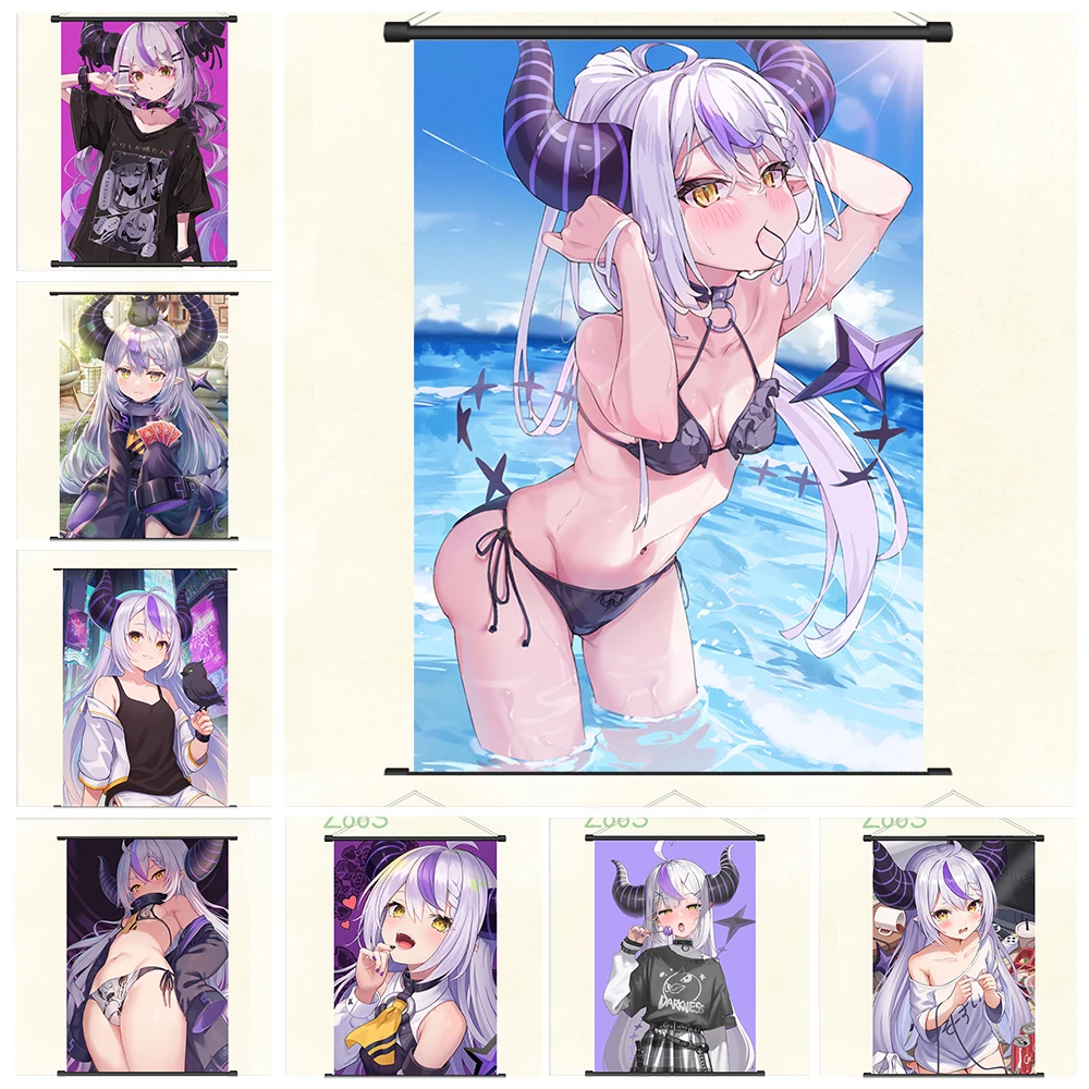 

La+ Darknesss Laplus VTuber Decoration Picture Mural Anime Scroll Painting Cartoon Comics Poster Canvas Wallpaper Prints Gift