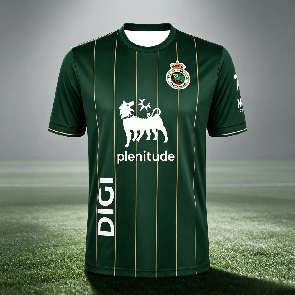 26-27 Hot Selling Unisex Racing Santander Home Kit Football Jersey Summer Breathable Quick-Dry for Men Women Family Fashion Tees