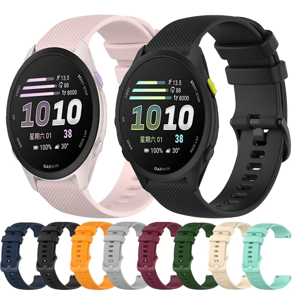 20mm 22mm Silikonarmband für Garmin Forerunner 170 70 165 55 265 965 570 970 Armband Uhrenband Garmin Active 5 6 Venu 3 4 45mm