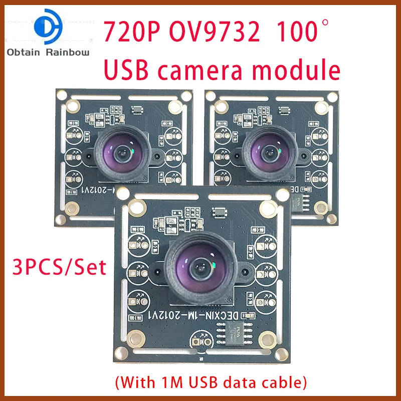 

3PCS OV9732 100 degrees 1MP 1280*720 USB Camera Module For Autodarts Scoring System