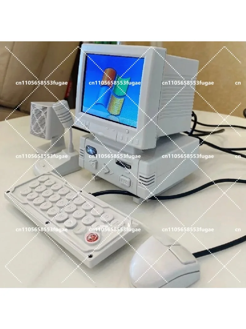 Retro 3.5 Inch Mini Desktop Computer, Portable Small TV, Home Game Console, Kids Gift