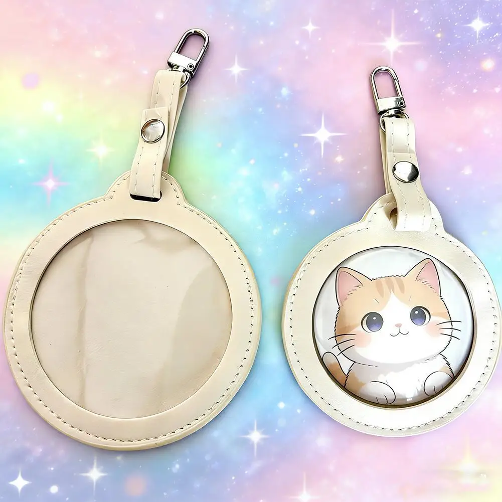 Protective Case Bag Pendants Badge Display Set Round Rectangle Waterproof Transparent Window Fan Supplies Display Bag Gift