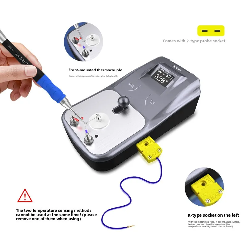 AIXUN High Precision DT01 HD OLED Thermometer Intelligent Temperature Measuring Tool for Welding Equipment Iron Tips Detection