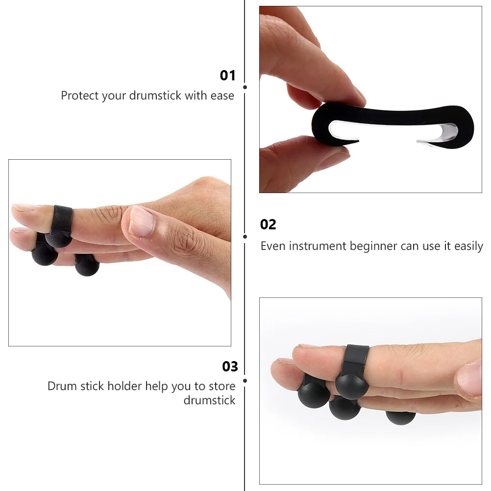 

1Set Silicone Tongue Drum Finger Sleeve Set Pan Drum Finger Picks Noise-Reducing Mallet Holder Note Sticker Musical Instrument
