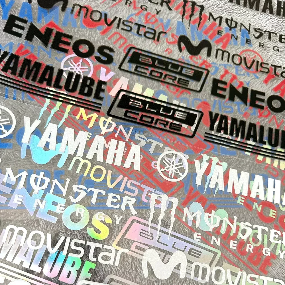 شخصية دراجة نارية ملصقات عاكسة قطع الليزر خطابات شعار الجسم خوذة ملصقات السيارات الزخرفية للماء