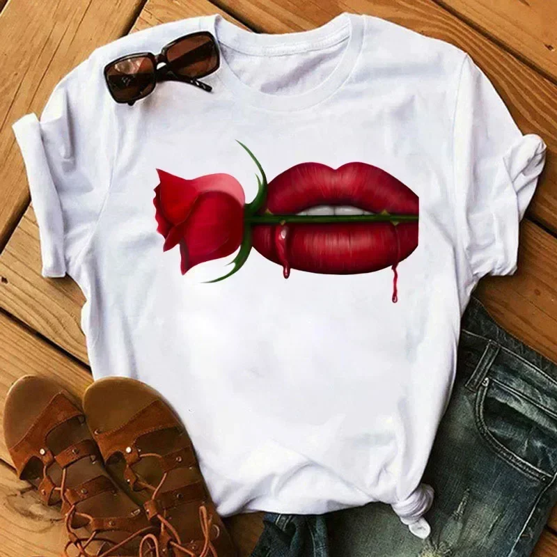 

New Women's T-shirt Plus Size Printed Casual Loose Fashion Short Sleeve T-shirt, Soft Comfortable and Breathable, Outdoor Sports