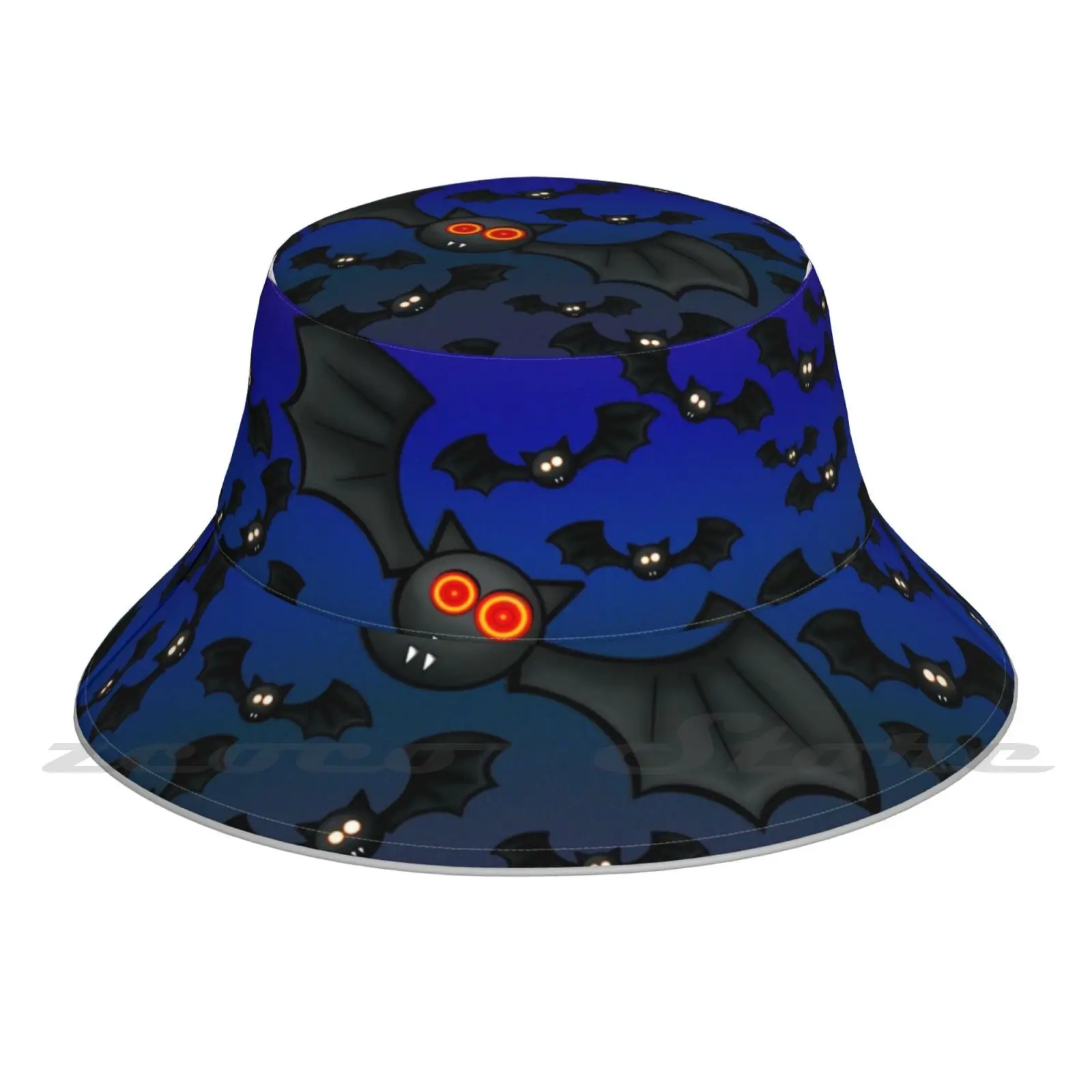 Hypno Bat Leads His Cap Diy Light Foldable Sunshade Fashion Fisherman Hat Fun Vampire Bat Hypnotic Goth Cartoon