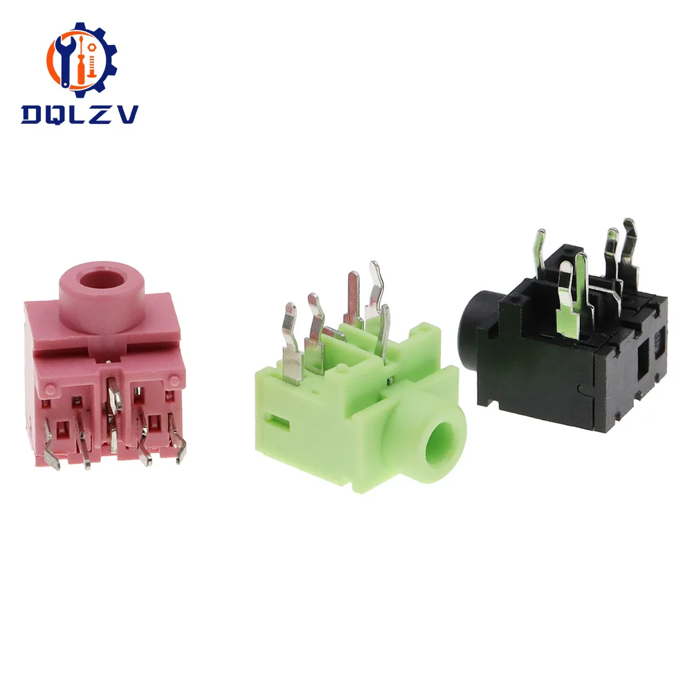 Headphone Jack Socket PJ-317 5Pin DIP 3.5MM Stereo Female Socket 3.5 Audio Earphone Connector PJ317 Audio Socket