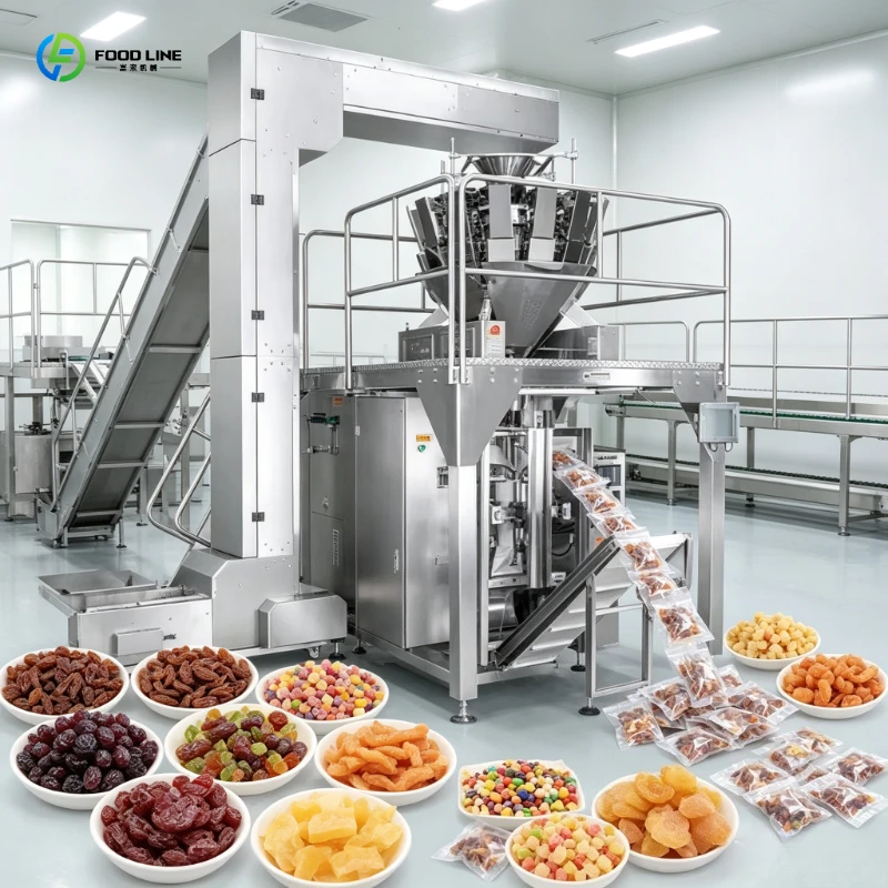 Heat Sealing Powder Packing Machine with Auto Weighing, 304 Steel for Ziplock Pouch, Spice/Flour 200g-500g Small Batch