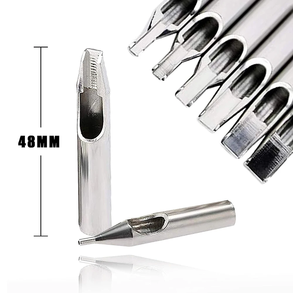 22/11PCS Tattoo Stainless Steel Tips Kit RT FT DT Mixd Sizes Tattoo Needle Nozzle Tips Set Assorted Types Tattoo Tip Tube Kits