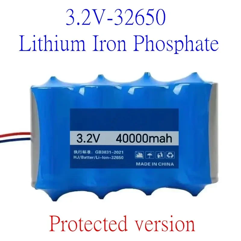 Nueva batería de litio 3.2V.32650, batería recargable de gran capacidad, batería de alumbrado público Solar, con Panel protector,