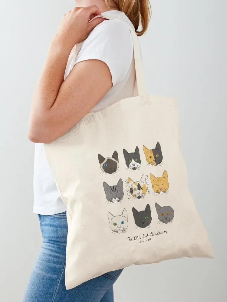 Cats in Color Tote Bag Canvas bag reusable grocery bags tote bag custom canvas tote