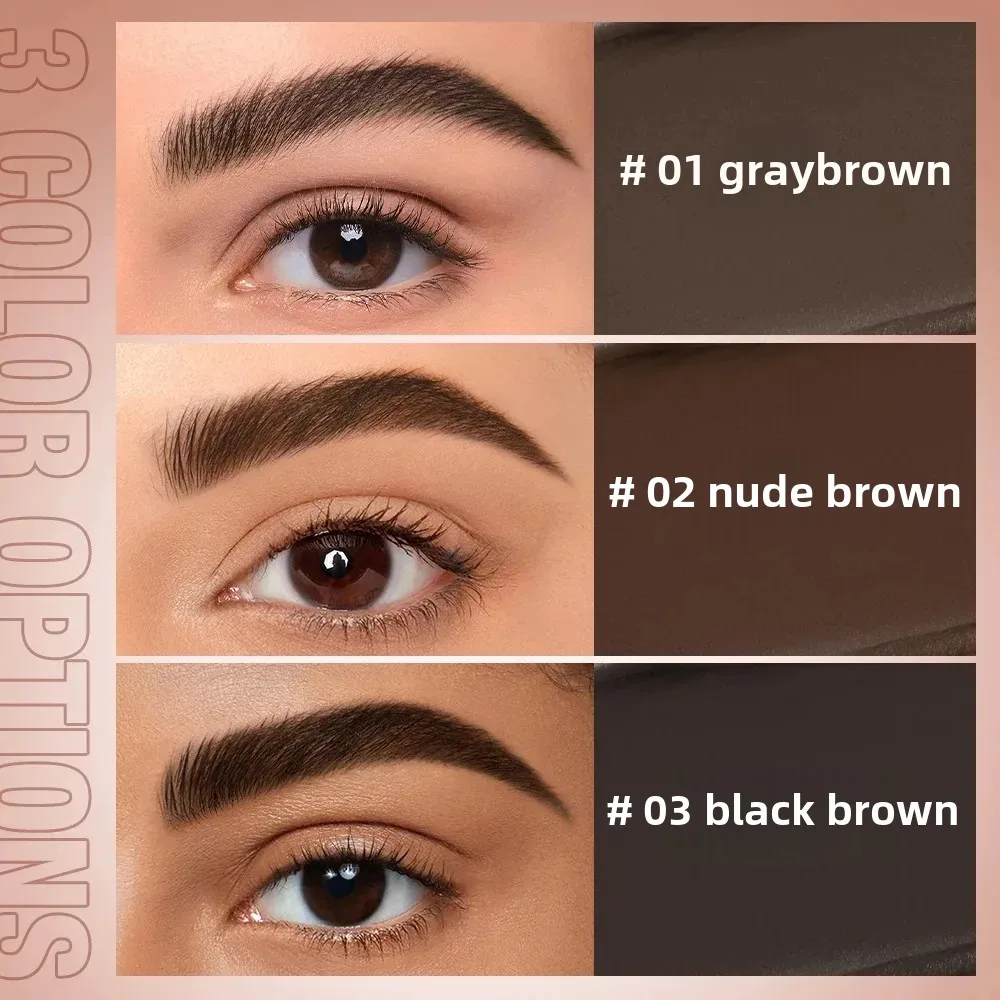 O.TWO.O Eyebrow Pomade 2-in-1 Brow Gel Wax Waterproof Long Lasting Creamy Texture Eye Brow Tint Enhancer Cosmetic Makeup