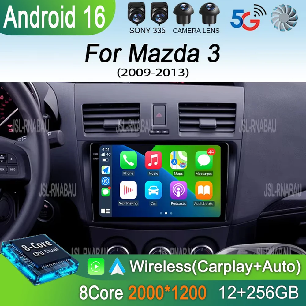 

Автомагнитола Android 16 для Mazda 3 2009-2013, мультимедийный плеер, стерео, навигация, Carplay, динамики, головное устройство, видео, аудио, GPS, 2 Din