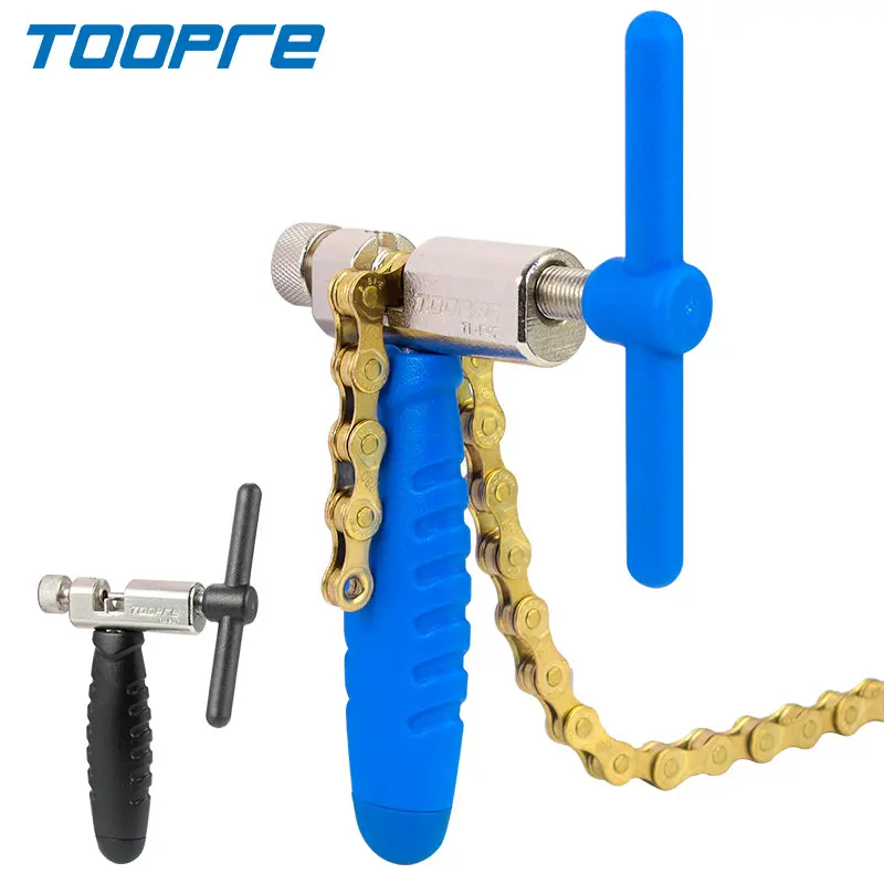 TOOPRE Przyrząd do rozkuwania łańcucha rowerowego, do rowerów górskich, z tworzywa POM i stali, narzędzie do demontażu i montażu łańcucha rowerów szosowych