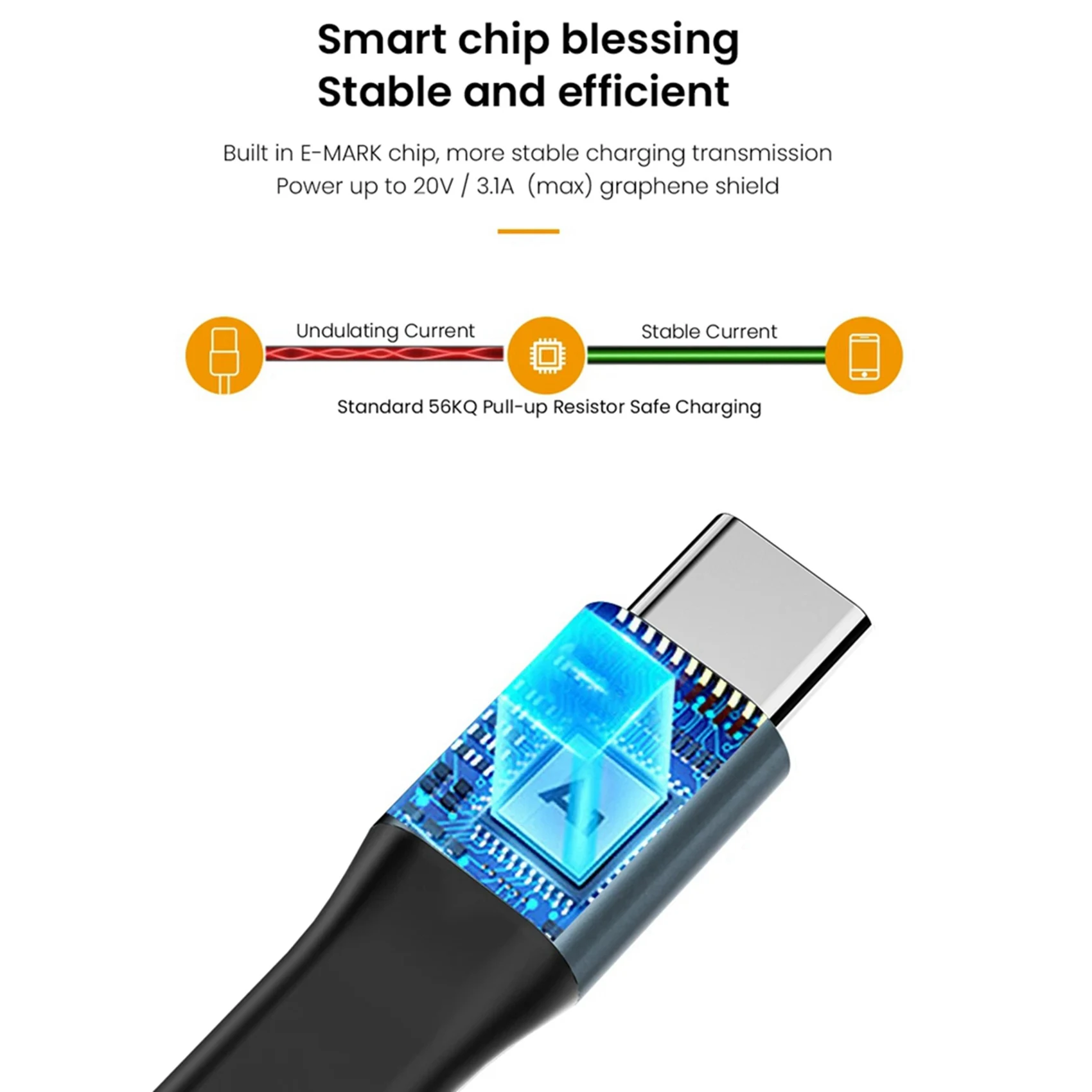 2X PD65W USB Type C к кабелю Type-C мини-брелок Портативный 3A Быстрая зарядка Type-C для устройств типа C