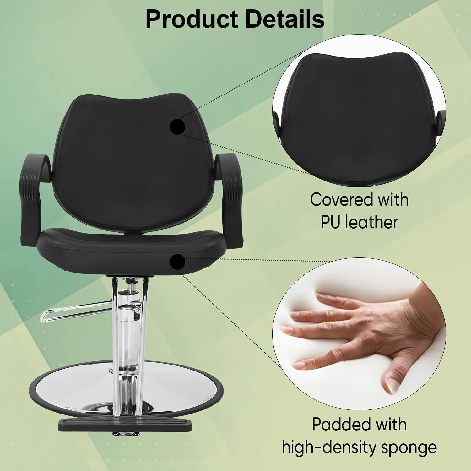 Salon Chair Barber Chair Shampoo Styling Chairs Heavy-Duty Beauty Barber Swivel Styling Chairs Salon Equipment Hairdresser Chair