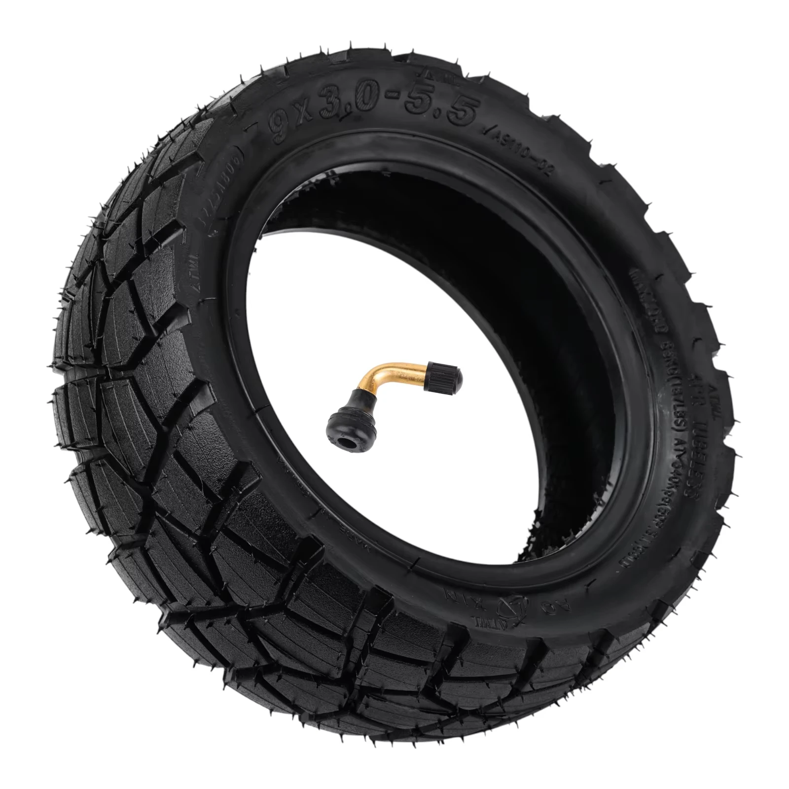 Pneus sem câmara 9*3.0-5.5 para scooter elétrica Kukirin G2 Pro série DB, pneu a vácuo dianteiro e traseiro de borracha com válvula