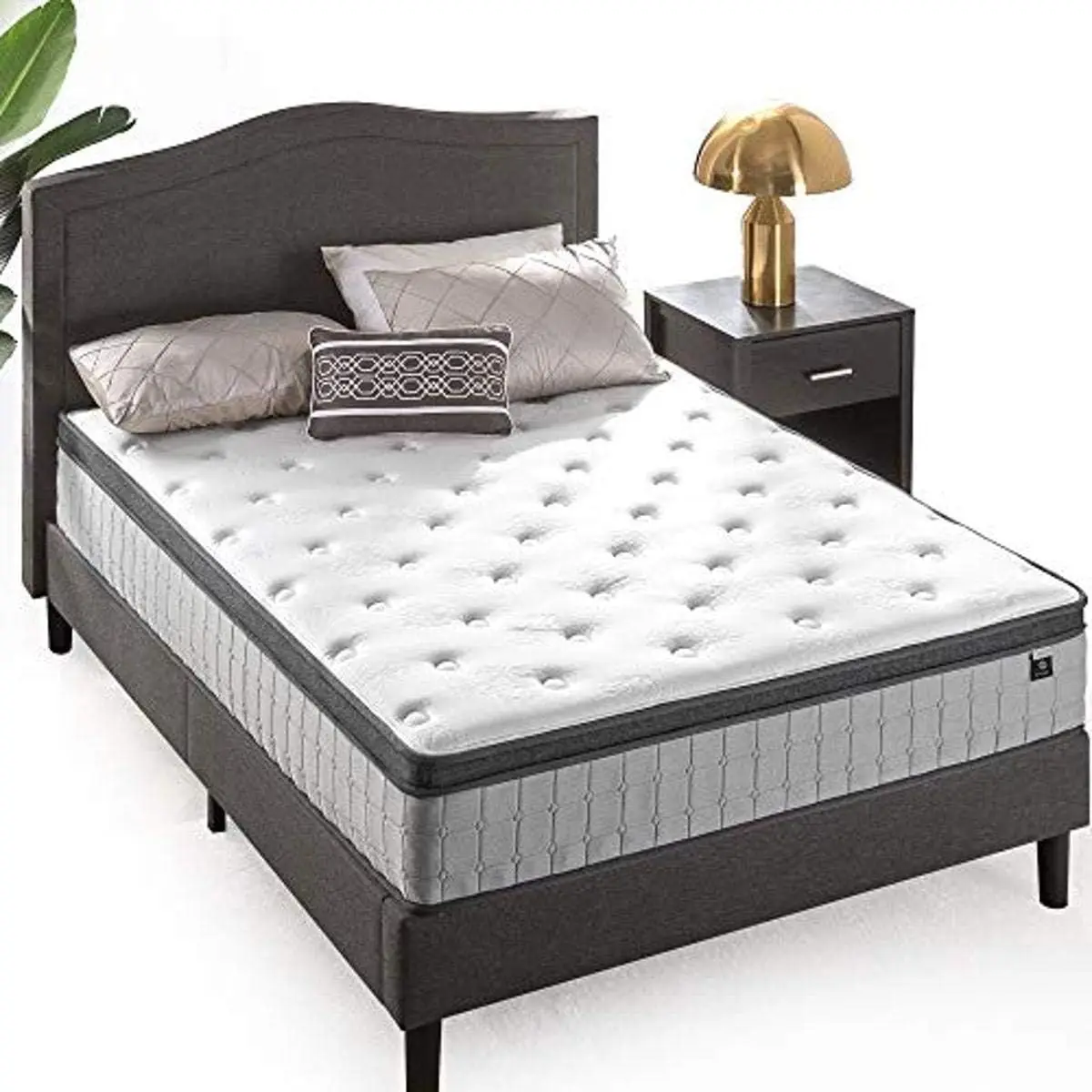 Comfort Support Cooling Gel Hybrid Mattress, Queen, Euro Top Innerspring Mattress, Motion Isolating Pocket Springs, Mattress in