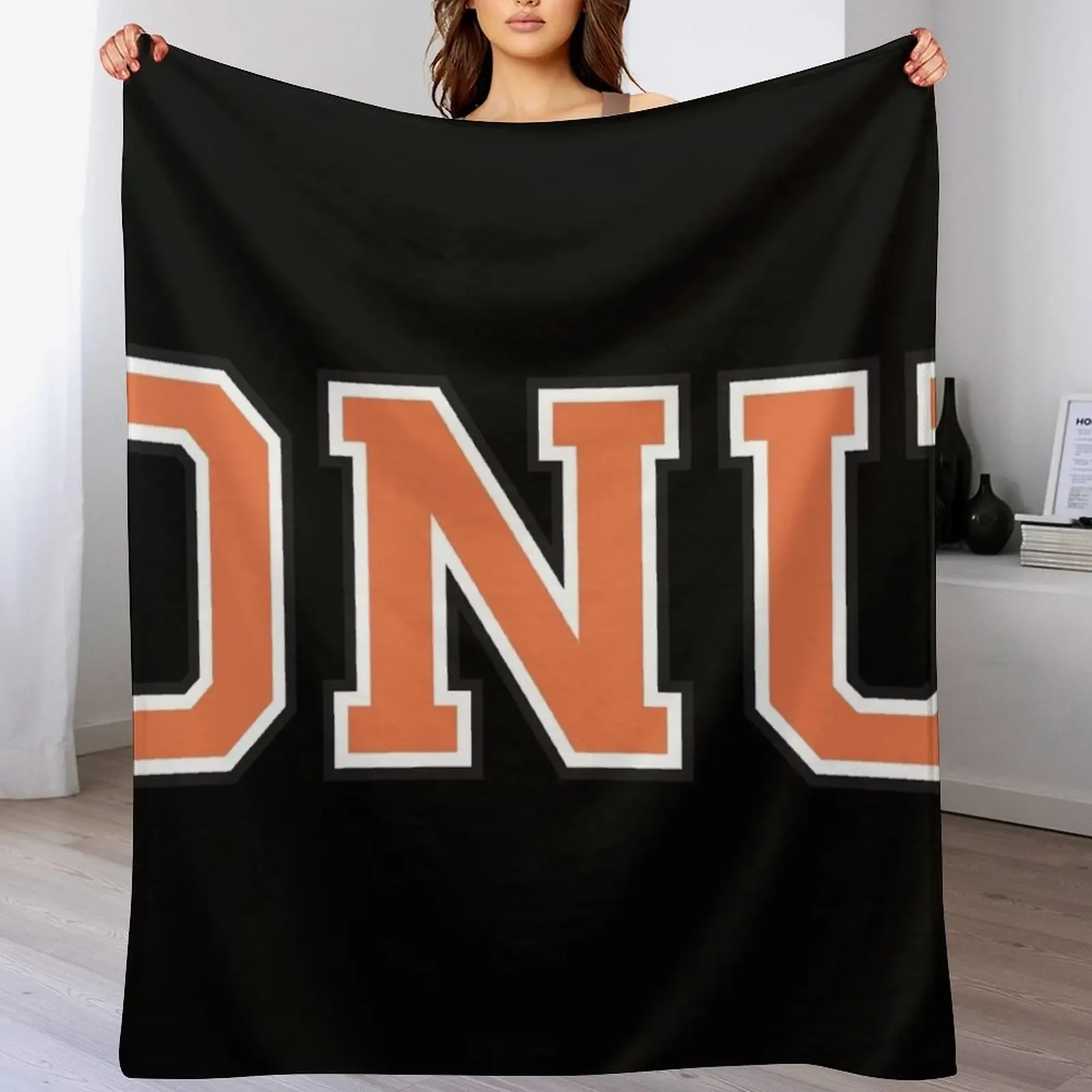 

onu college font Throw Blanket wednesday Cute Fashion Sofas Soft Plaid Blankets